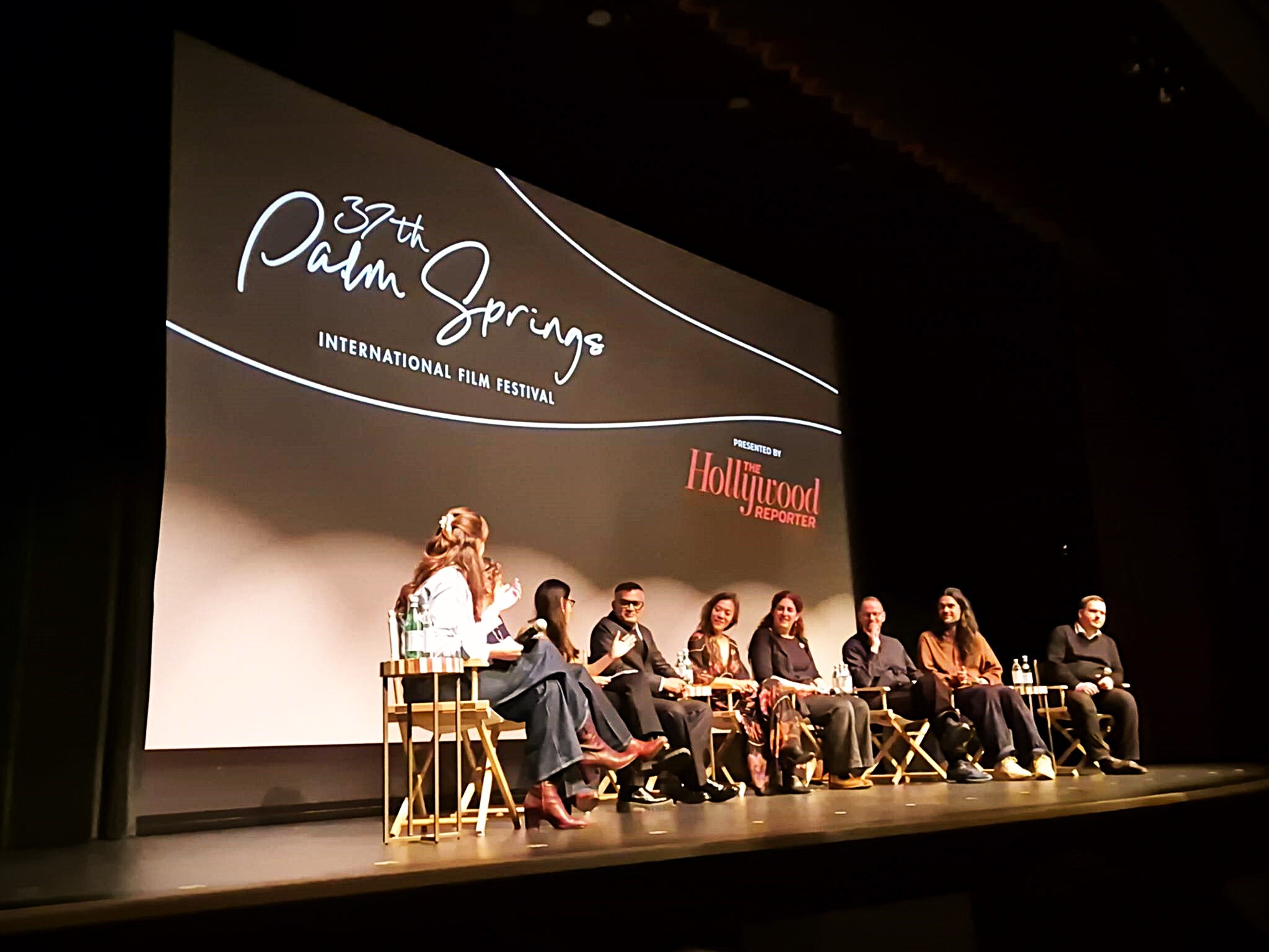 Joachim Trier sitting among other directors running for Best Foreing Pics © Davide Abbatescianni