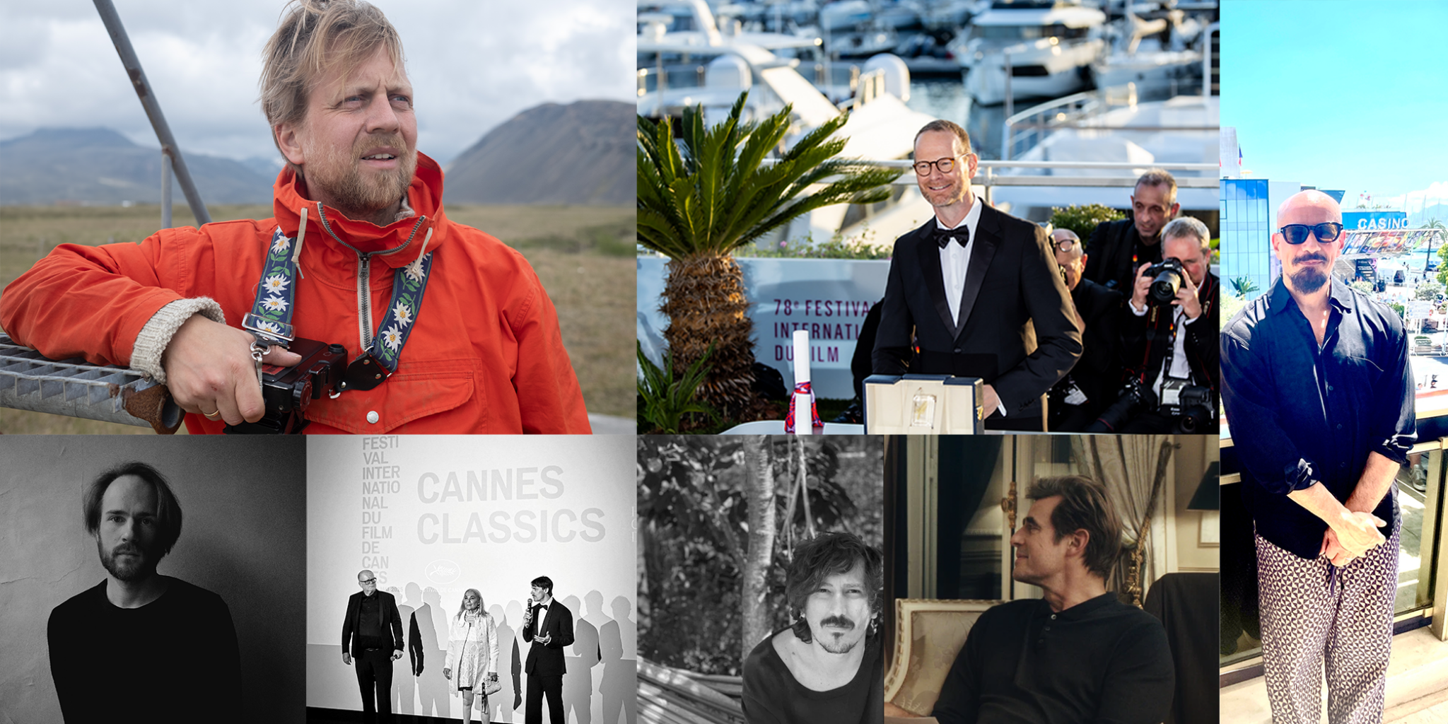 The protagonists of Cannes 2025 © Lauri-Matti Parppei, Hildur Ýr Ómarsdóttir, AGAT Films, Le Pacte,  Sofia Norlin, Erlend Štaub, The Norwegian Film Institute, Swedish FIlm Institute, Carolina Garcia